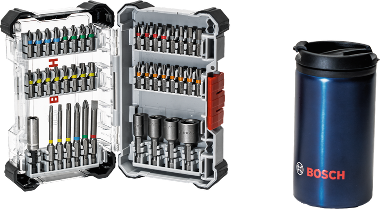 Bosch 2025 Winter Kit 43-teiliges Bitset mit Becher.