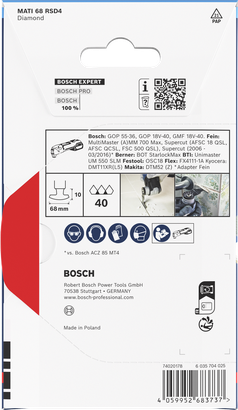 Bosch EXPERT MATI 68 RSD4 Diamant-Eckentrennscheibe 68 mm.