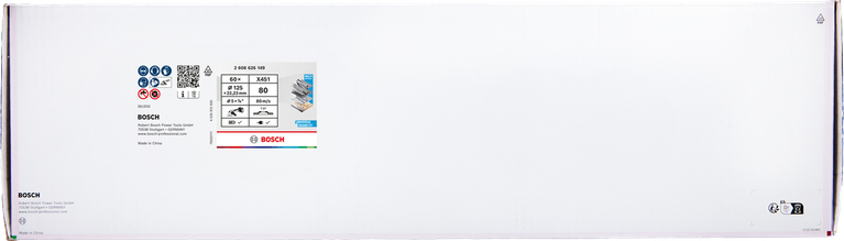 Bosch X451 Fächerscheibe 125 mm G80 T27, 60er-Pack.