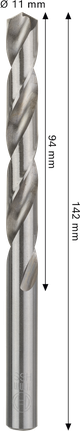 Bosch PRO Metall HSS-G Spiralbohrer 11x94x142 mm.