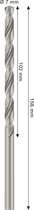 Bosch PRO Metal HSS-G 7 mm Spiralbohrer für Metall.