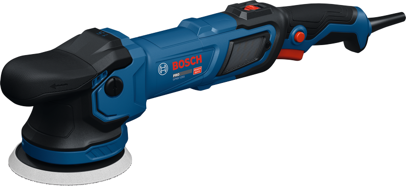 Bosch GPX9-125S Poliermaschine mit ergonomischem Griff.