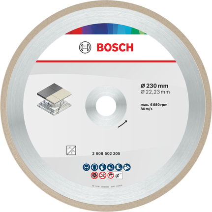 Bosch Keramiktrennscheibe 230 mm für Fliesenarbeiten.