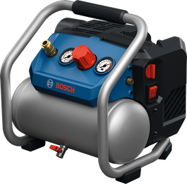 Bosch GKO18V-51 Luftkompressor mit Kontrollmanometern.