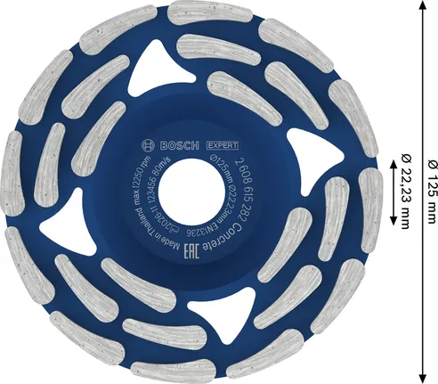 Bosch EXPERT Diamant-Schleifkopf für Beton 125 mm.
