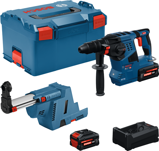 Bosch GBH 18V-28 F Akku-Bohrhammer-Set mit Koffer.