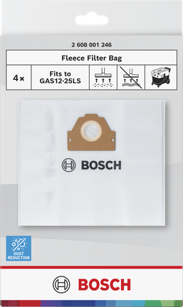 Bosch Vliesfilterbeutel für GAS12-25LS, 10 Liter.