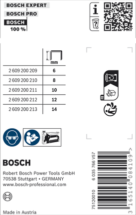 Bosch Feindrahtklammern Typ 5 3/8 für Heftgeräte.
