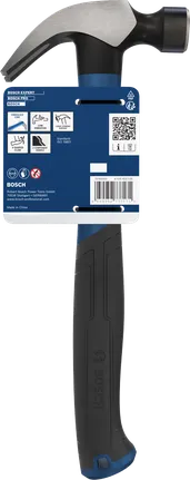 Bosch Klauenhammer 16 oz mit gebogenem Kopf aus Kohlenstoffstahl.