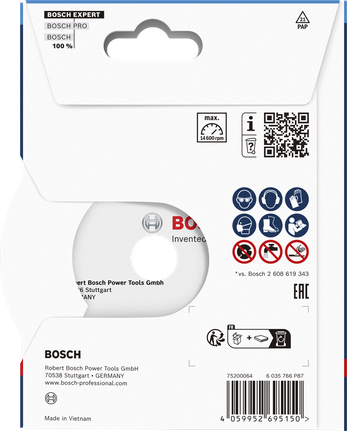 Bosch EXPERT Metall-Diamanttrennscheibe 105 mm für Metall.