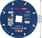 Bosch EXPERT Metall-Diamanttrennscheibe X-LOCK 125 mm.