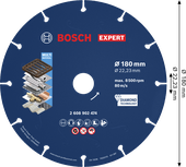 Bosch EXPERT Metall-Diamanttrennscheibe 180 x 22,23 mm.