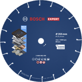 Bosch EXPERT Metall-Diamanttrennscheibe 355 mm für verschiedene Materialien.