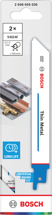 Bosch S 922 AF Dünnes Metallmesser 150 mm für lange Lebensdauer beim Schneiden.