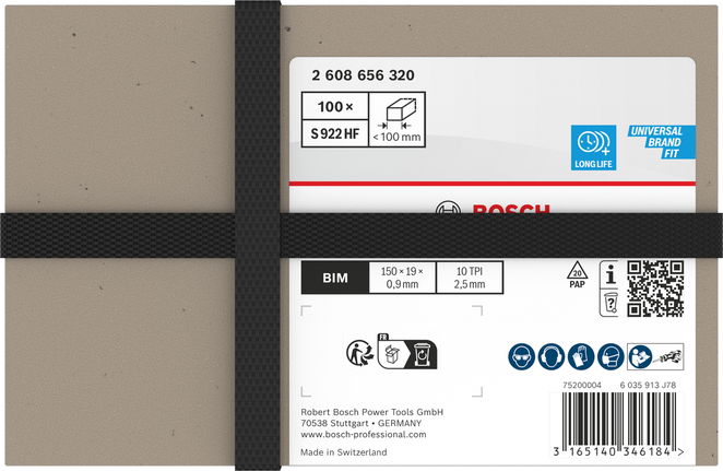 Bosch Multi Material S922HF Sägeblattpackung 150 mm BIM 100 Stück.