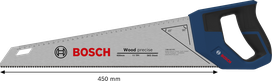 Bosch Handsäge 450 mm 11 TPI SK5 Stahl für Holzbearbeitung.