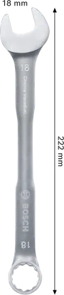 Bosch Kombinationsschlüssel 18 mm Chrom-Vanadium.