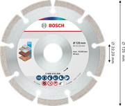 Bosch Mehrstoff-Diamanttrennscheibe 125 mm.