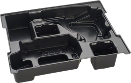 Insert de mallette à outils en plastique Bosch pour un rangement organisé.