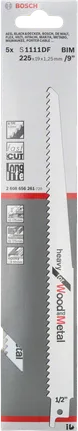 Lame de scie alternative Bosch S 1111 DF BIM pour bois et métal.