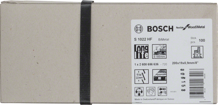 Lames de scie alternative Bosch S 1022 HF 8″.