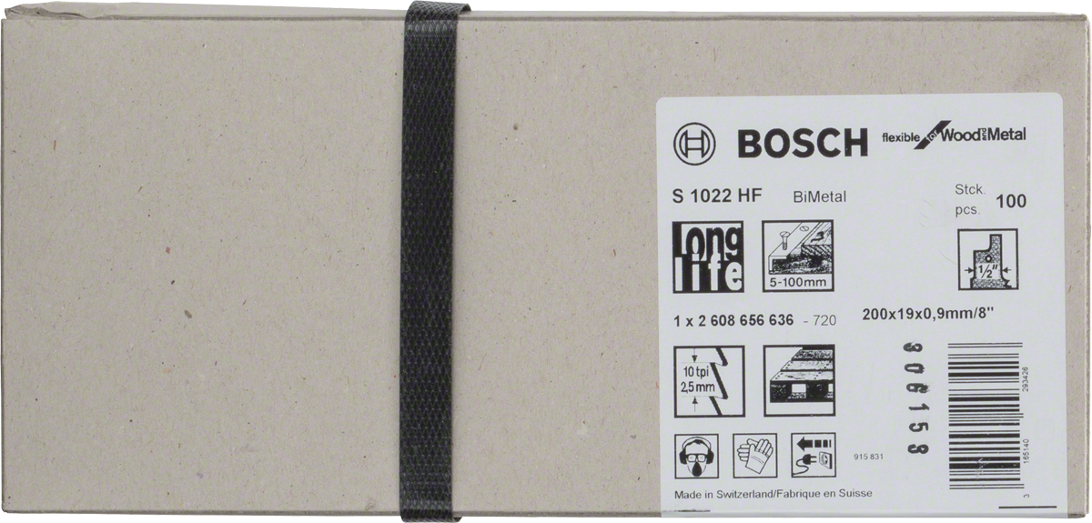 Lames de scie alternative Bosch S 1022 HF 8″.