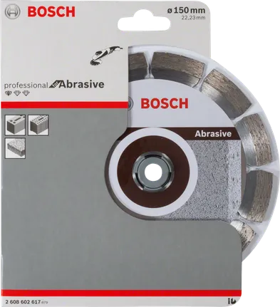 Disque de coupe abrasif Bosch 150 mm pour maçonnerie.