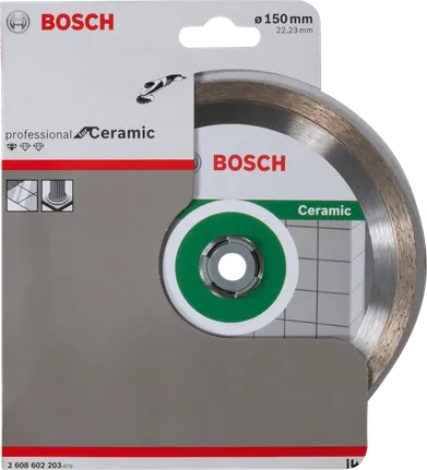 Disque de coupe diamant céramique Bosch pour carrelage.