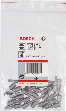 Embouts de tournevis extra durs Bosch 1/4″.