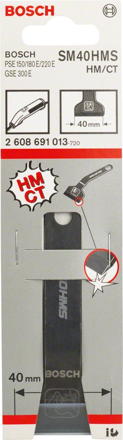 Lame de racleur en carbure Bosch SM 40 HMS 40 mm.