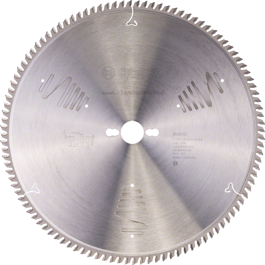 Lame de scie circulaire Bosch Expert pour panneaux stratifiés.