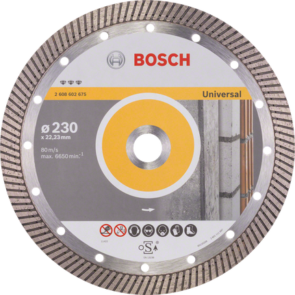 Disque à tronçonner diamanté Bosch Idéal pour Universal Turbo 230 mm.
