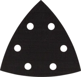 Plateau de ponçage Bosch avec six trous d'extraction de poussière.