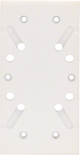 Plateau de ponçage Bosch 93x185 mm avec plusieurs trous.