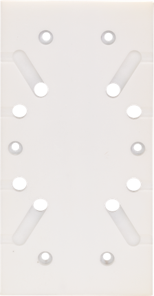 Plateau de ponçage Bosch 93x185 mm avec plusieurs trous.
