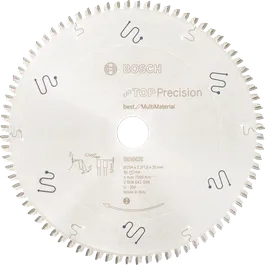 Lame de scie circulaire Bosch Top Precision idéale pour les matériaux multiples.