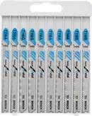 Jeu de 10 lames de scie sauteuse Bosch Basic pour métal.