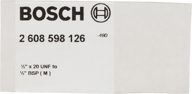 Adaptateur de noyau diamanté Bosch 1/2″ UNF vers 1/2″ BSP.