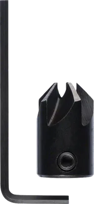 Fraise à chanfreiner montée sur mandrin Bosch avec clé hexagonale pour embouts à pointe brad.