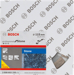 Disque de coupe diamant Bosch pour pierre, 115 mm.