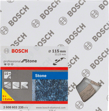 Disque de coupe diamant Bosch pour pierre, 115 mm.