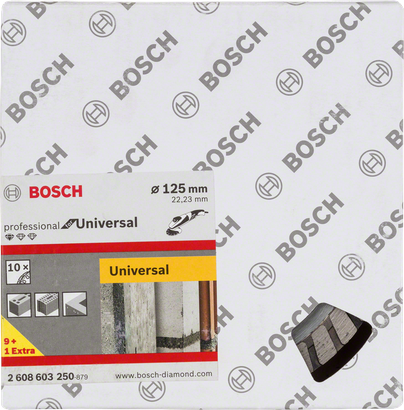 Disque à tronçonner diamanté Bosch Universal Turbo 125 mm.