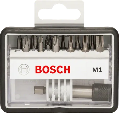 Coffret d'embouts Bosch Robust Line 12+1 pièces.