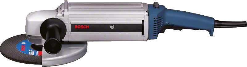 Meuleuse d'angle Bosch avec poignée latérale.