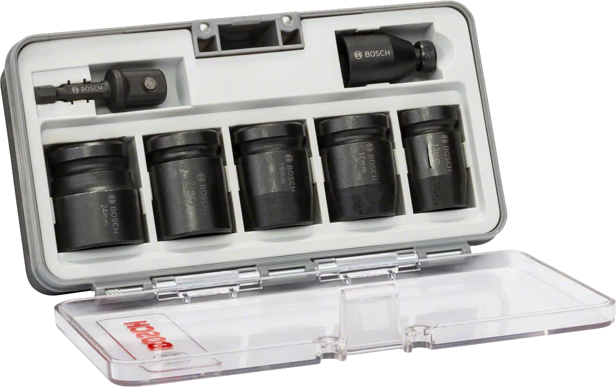Coffret de douilles Bosch 7 pièces 13-24 mm.