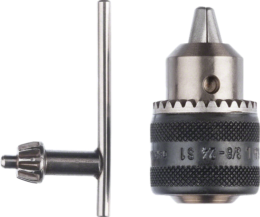 Mandrin à clé Bosch 0,5–6,5 mm avec clé de rechange.