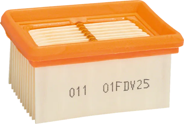 Filtre à poussière plissé rectangulaire Bosch pour aspirateurs.