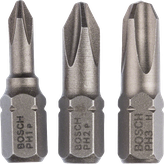 Ensemble d'embouts de tournevis extra durs Bosch PH1 PH2 PH3 3 pièces.