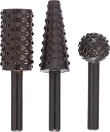 Jeu de 3 fraises à main levée Bosch 16 mm pour façonner le bois.