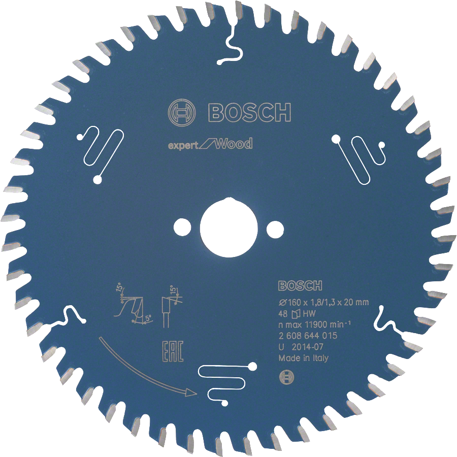 Lame de scie circulaire Bosch Expert pour Bois, 48 dents.